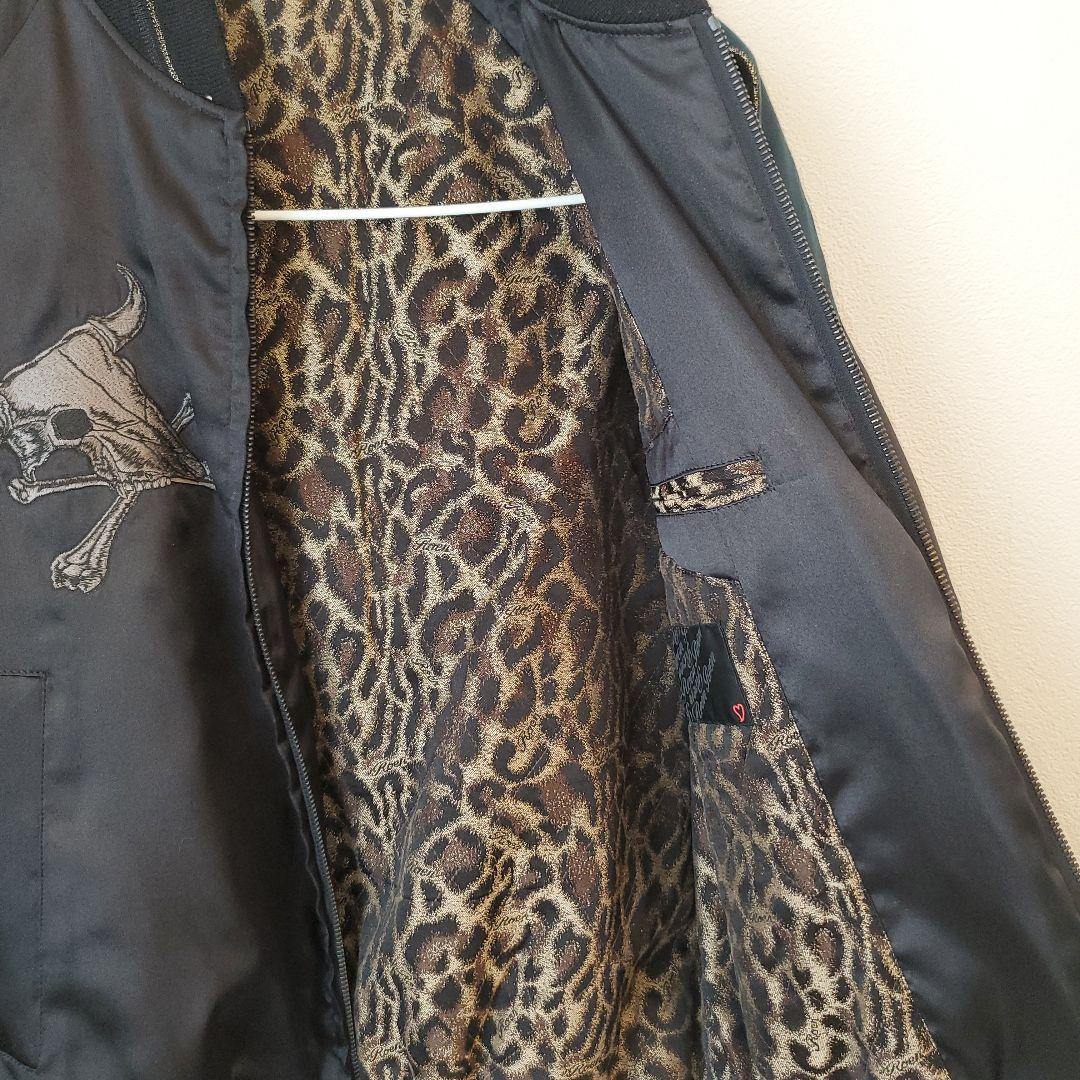 ⭐良品⭐ロエン スカル刺繍 スカジャン レオパード