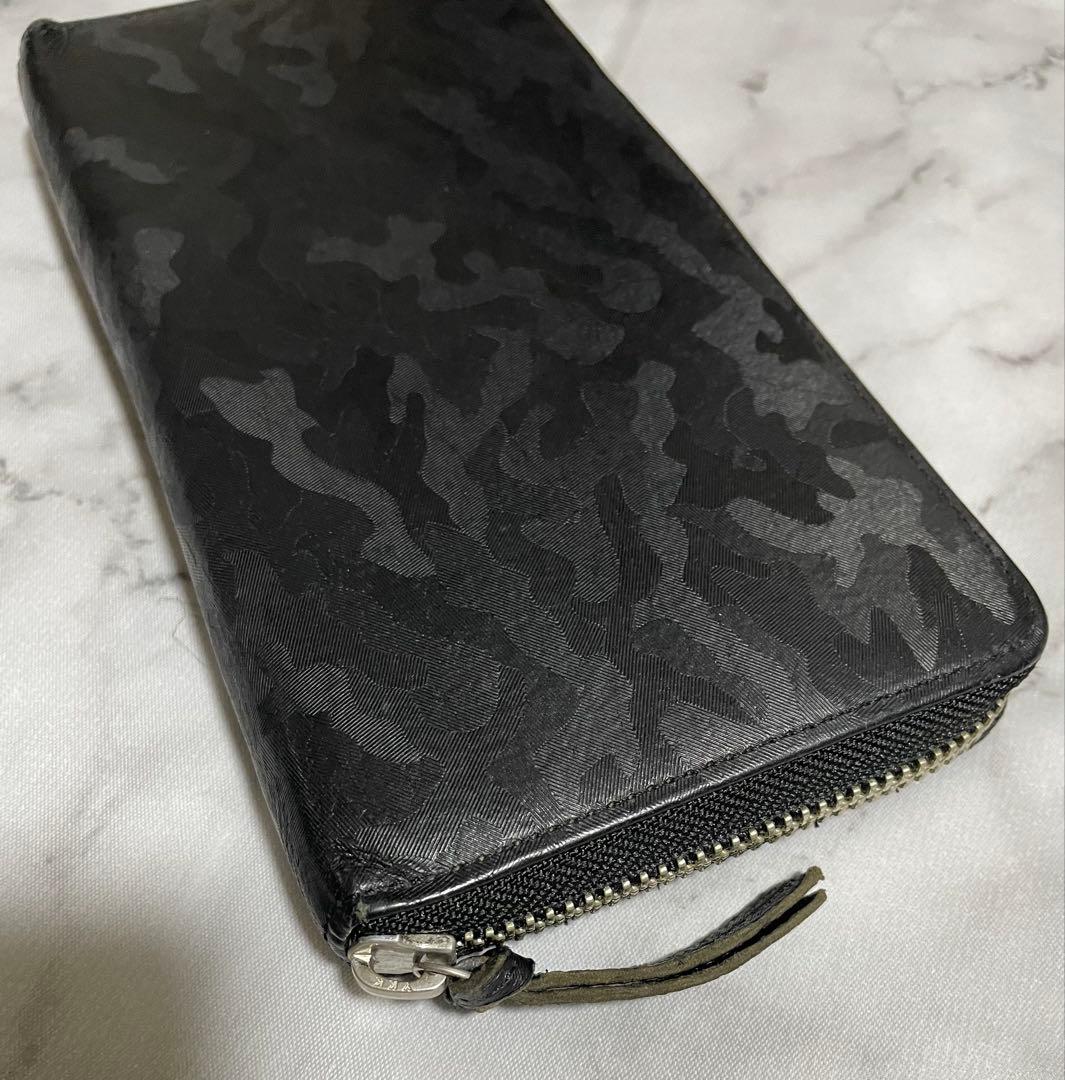 美品　PORTER ポーター ワンダー 長財布 レザー 黒 カモフラ