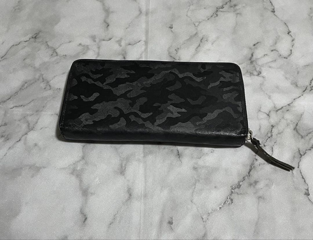 美品　PORTER ポーター ワンダー 長財布 レザー 黒 カモフラ