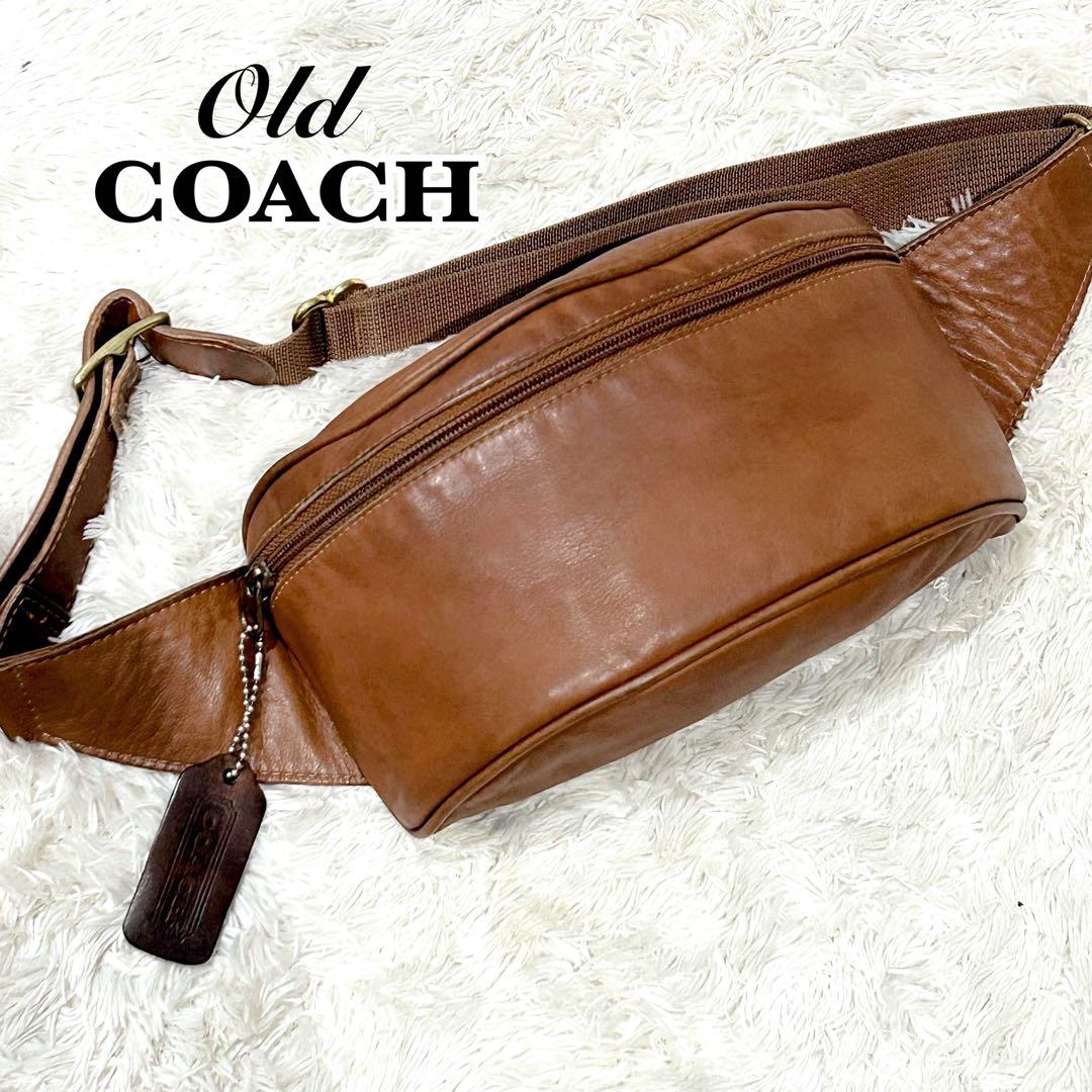 美品 希少✨オールド コーチ ボディバッグ ウエストポーチ バッグ ブラウン