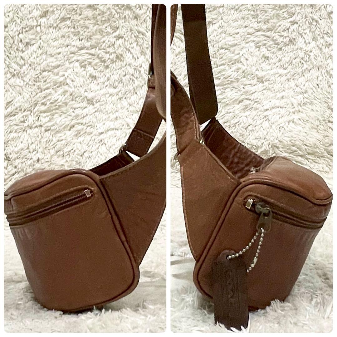 美品 希少✨オールド コーチ ボディバッグ ウエストポーチ バッグ ブラウン