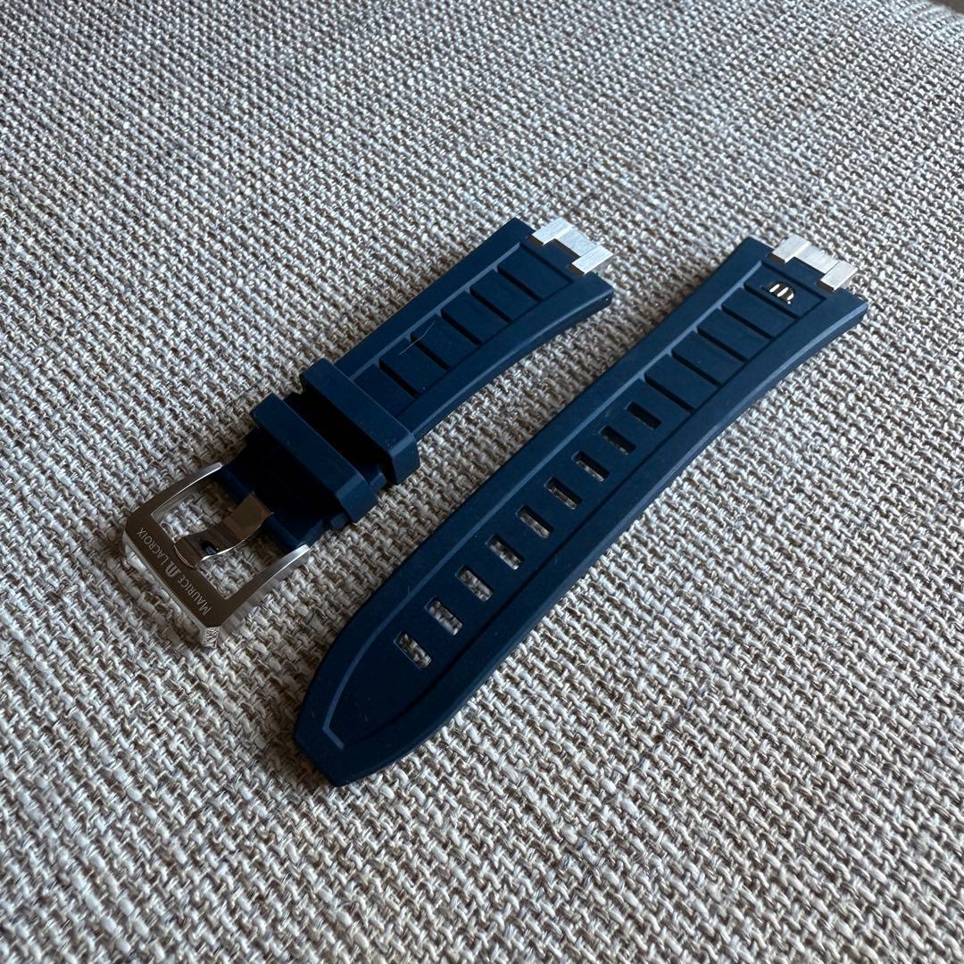 モーリスラクロア アイコン 39mm 純正ラバー ベルト 青 ブルー