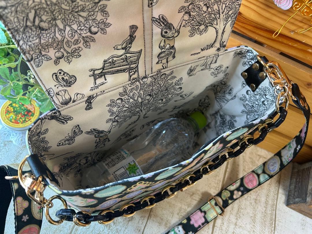 ゴン助様♡22ファブリック 丸底ハンドバッグ ショルダー2way