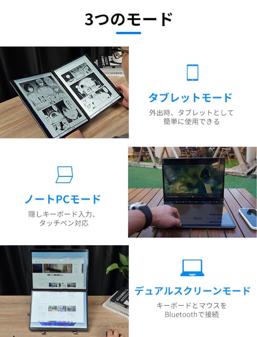 13.5インチデュアルディスプレイノートPC DXUSCREEN