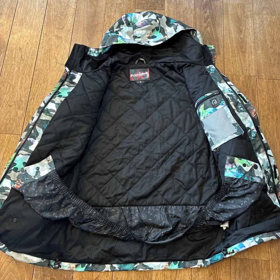 本日お値下げ中　 ポンタペス スノーボードウェア カモフラージュL 上下セット