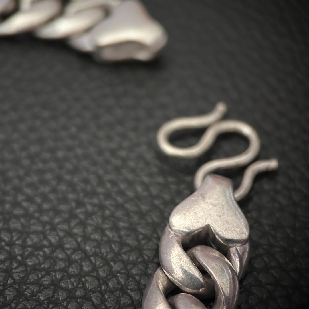 極太　ヴィンテージ チェーン ネックレス シルバー925 刻印あり