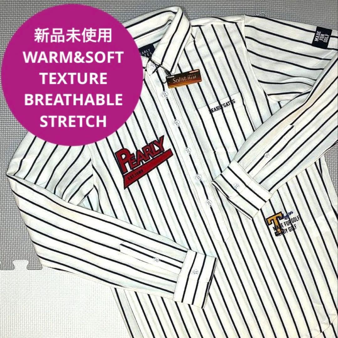 パーリーゲイツ ストレッチカノコ スムースピーチ 長袖ポロシャツ（WHT／4）