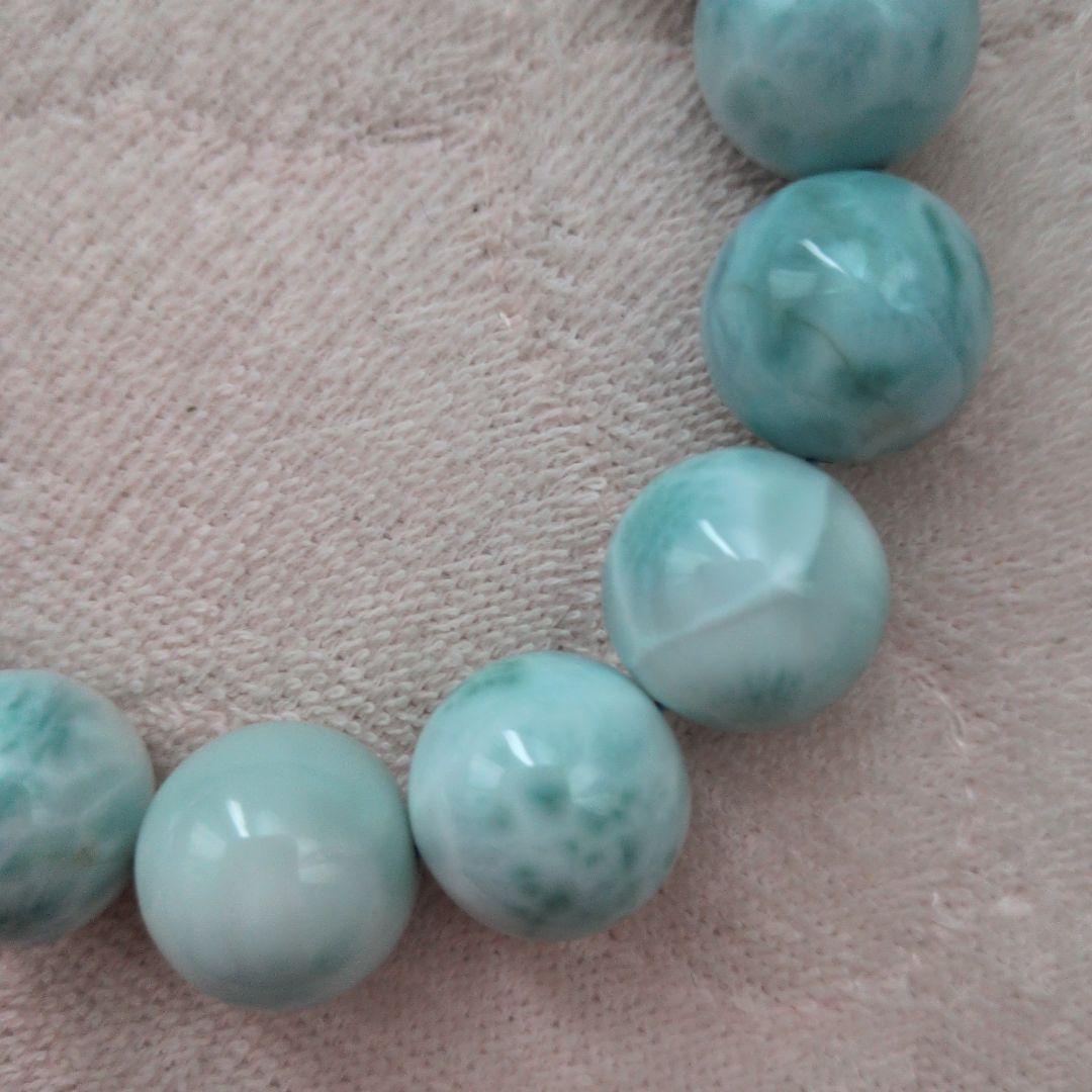 ラリマー天然石ブレスレット15ミリ