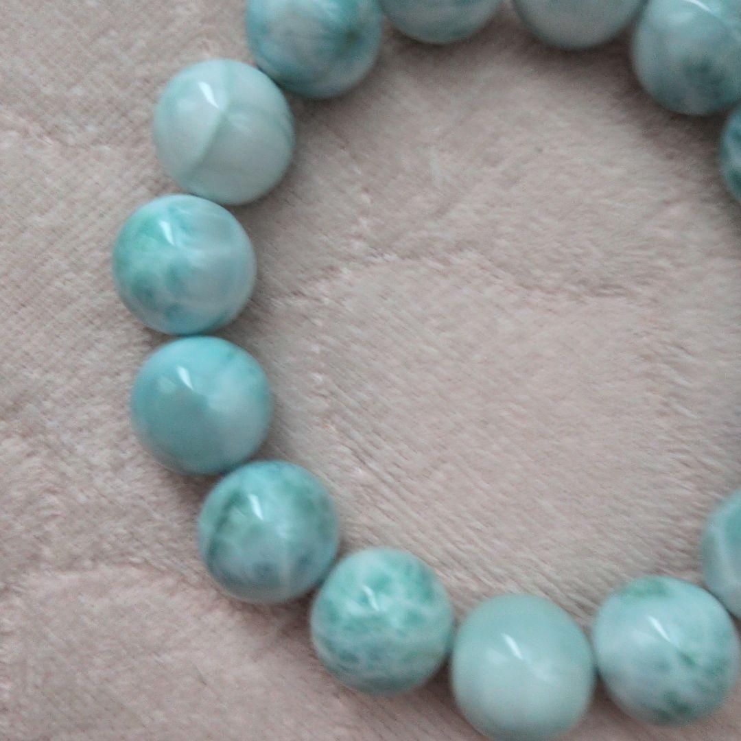 ラリマー天然石ブレスレット15ミリ