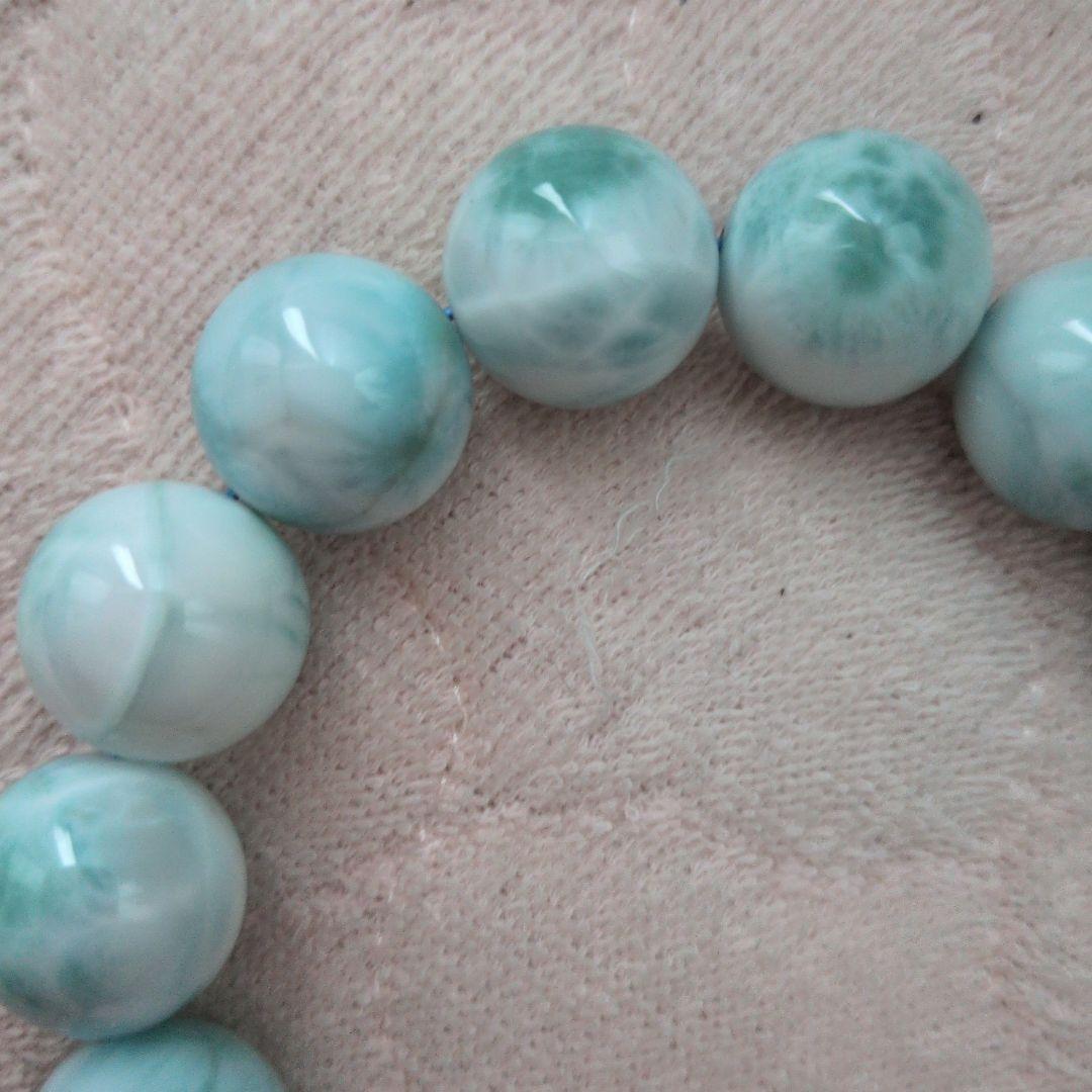 ラリマー天然石ブレスレット15ミリ