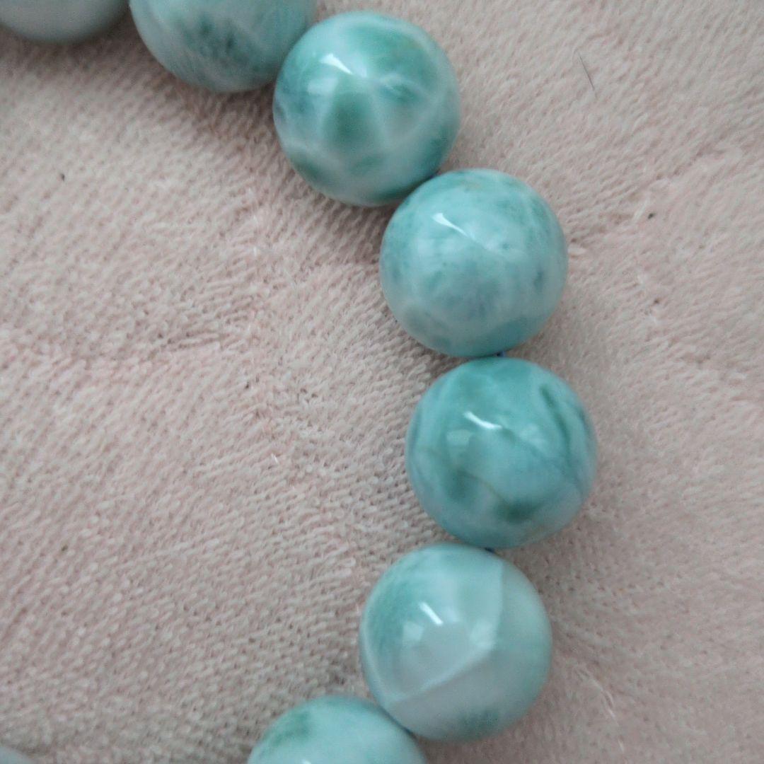 ラリマー天然石ブレスレット15ミリ