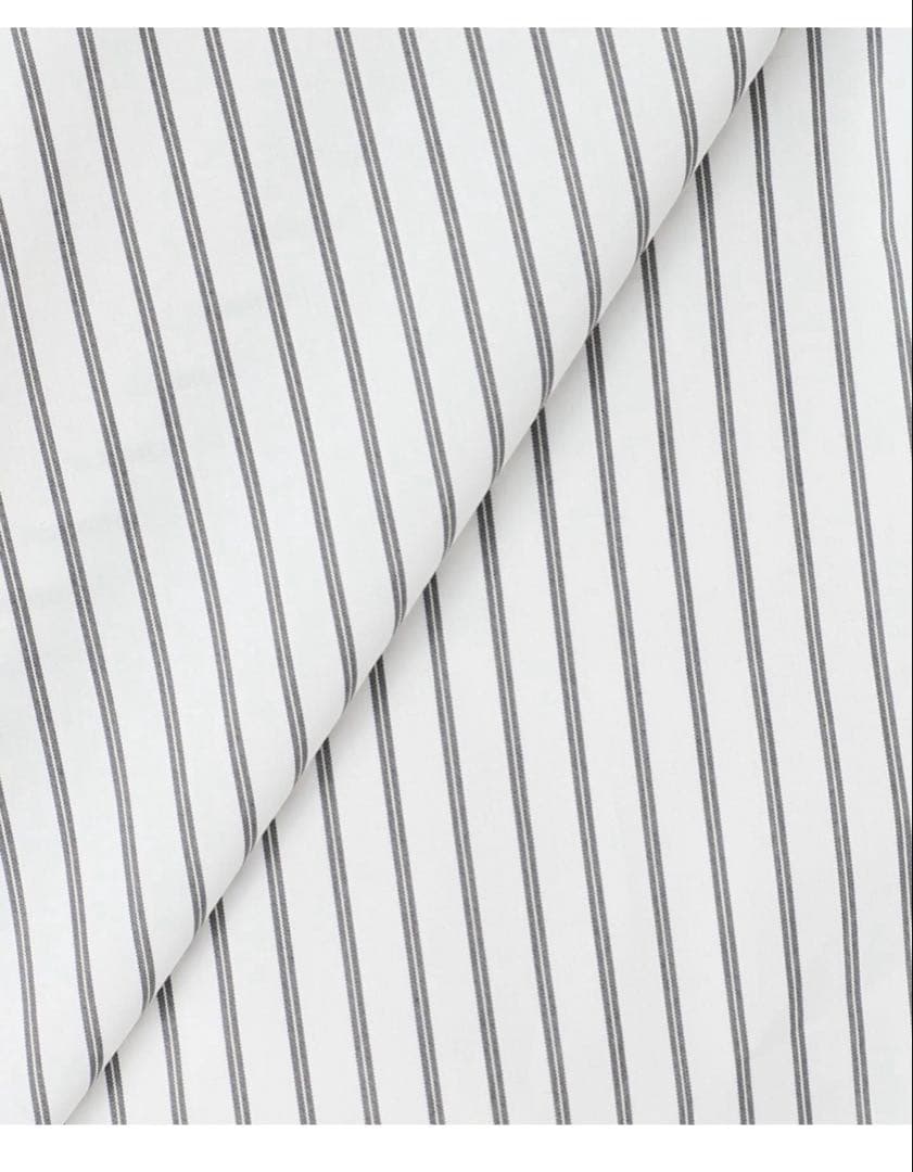 美品【Noble 】イージーケアコットンスキッパーシャツ（ストライプ）