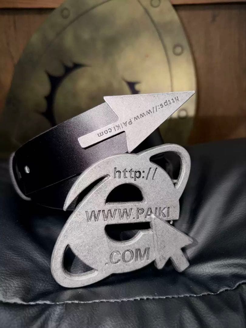 小物 PAIKI browser l charm leather belt