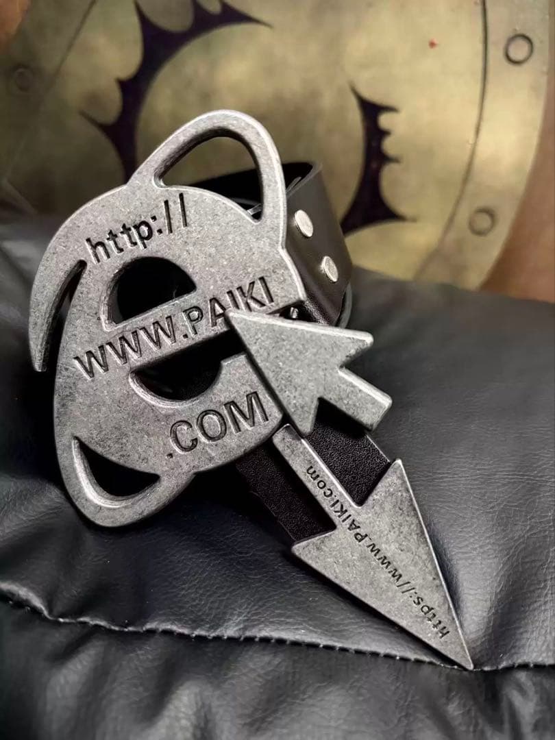 小物 PAIKI browser l charm leather belt