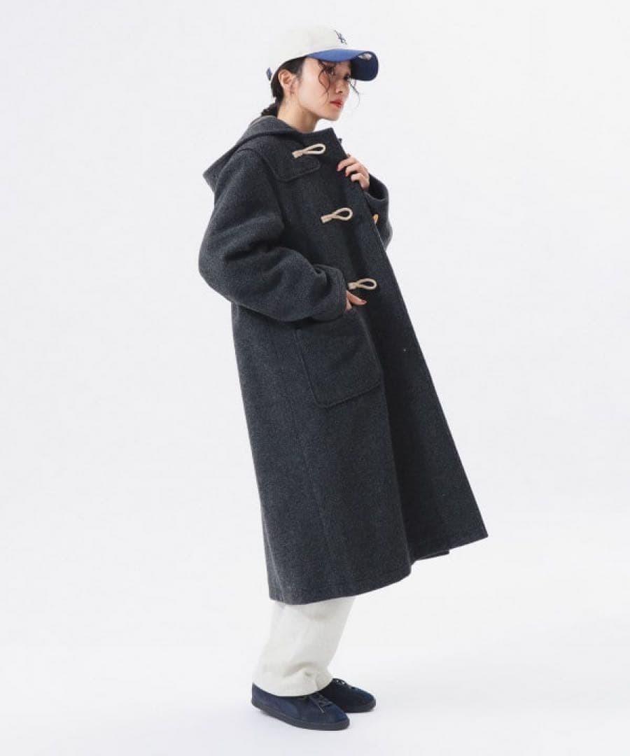 BEAMS BOY モッサーロングダッフルコート25FW グレー