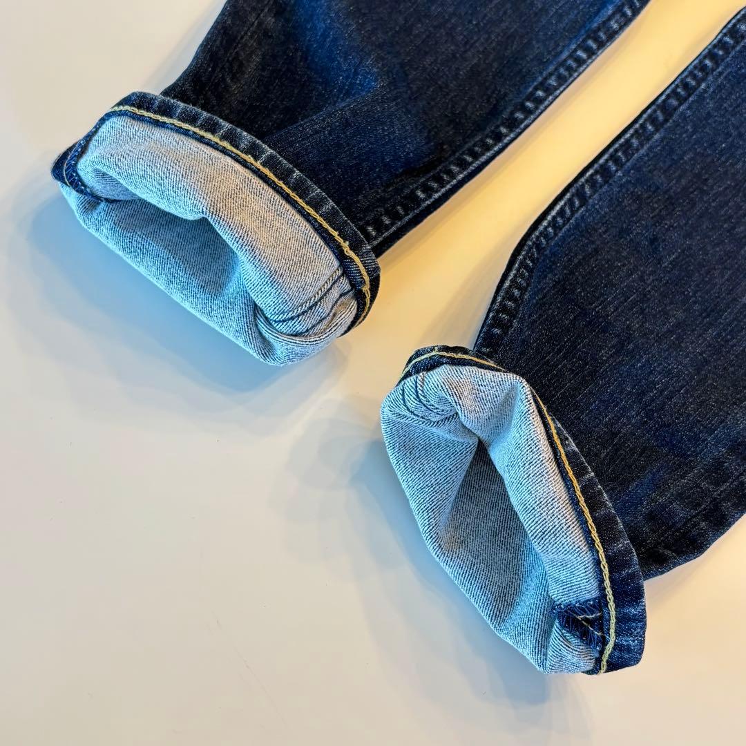 美品☆YANUK ヤヌーク デニム　パトリシア　裏起毛　スリム　ブルー　送料無料