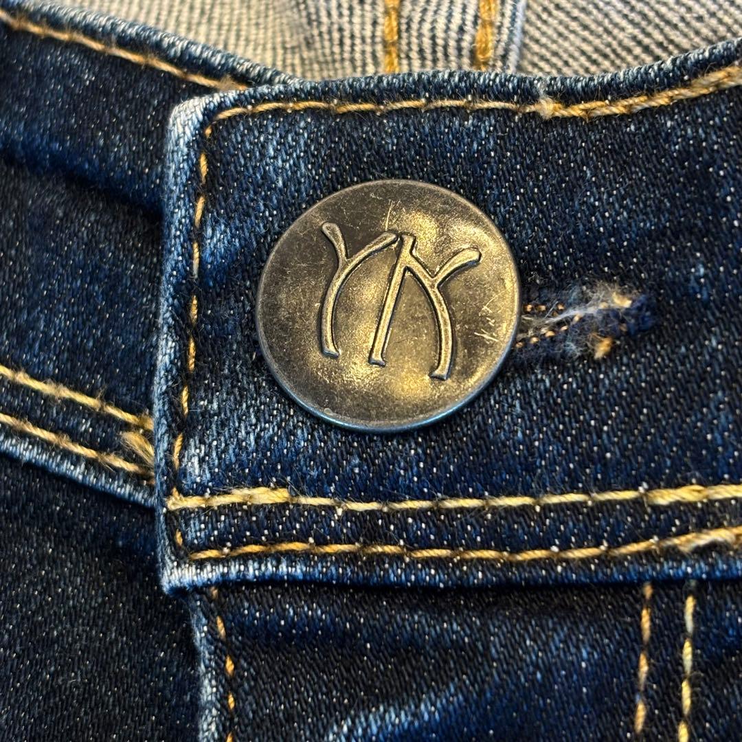 美品☆YANUK ヤヌーク デニム　パトリシア　裏起毛　スリム　ブルー　送料無料