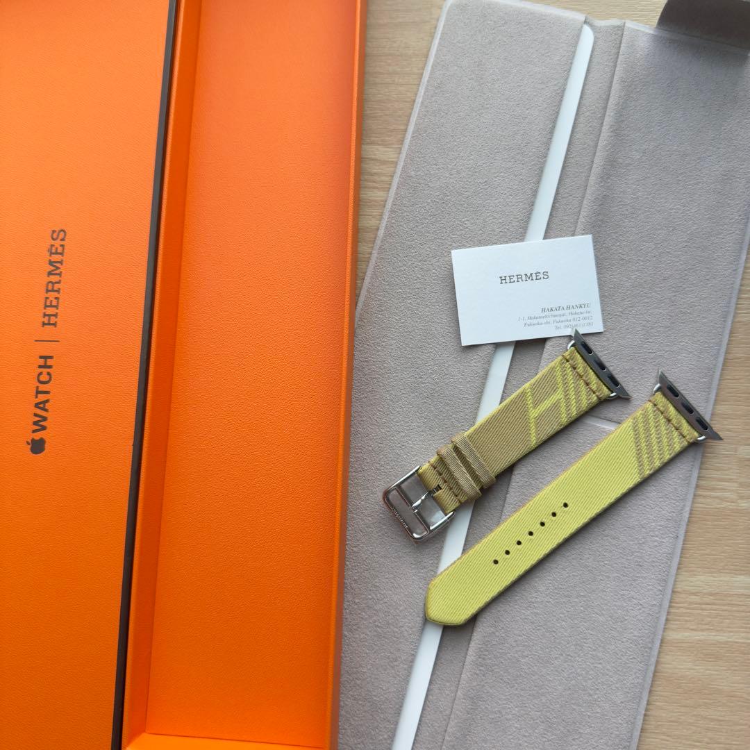 1965 Apple Watch エルメス　ジャンピング　イエロー　ナイロン