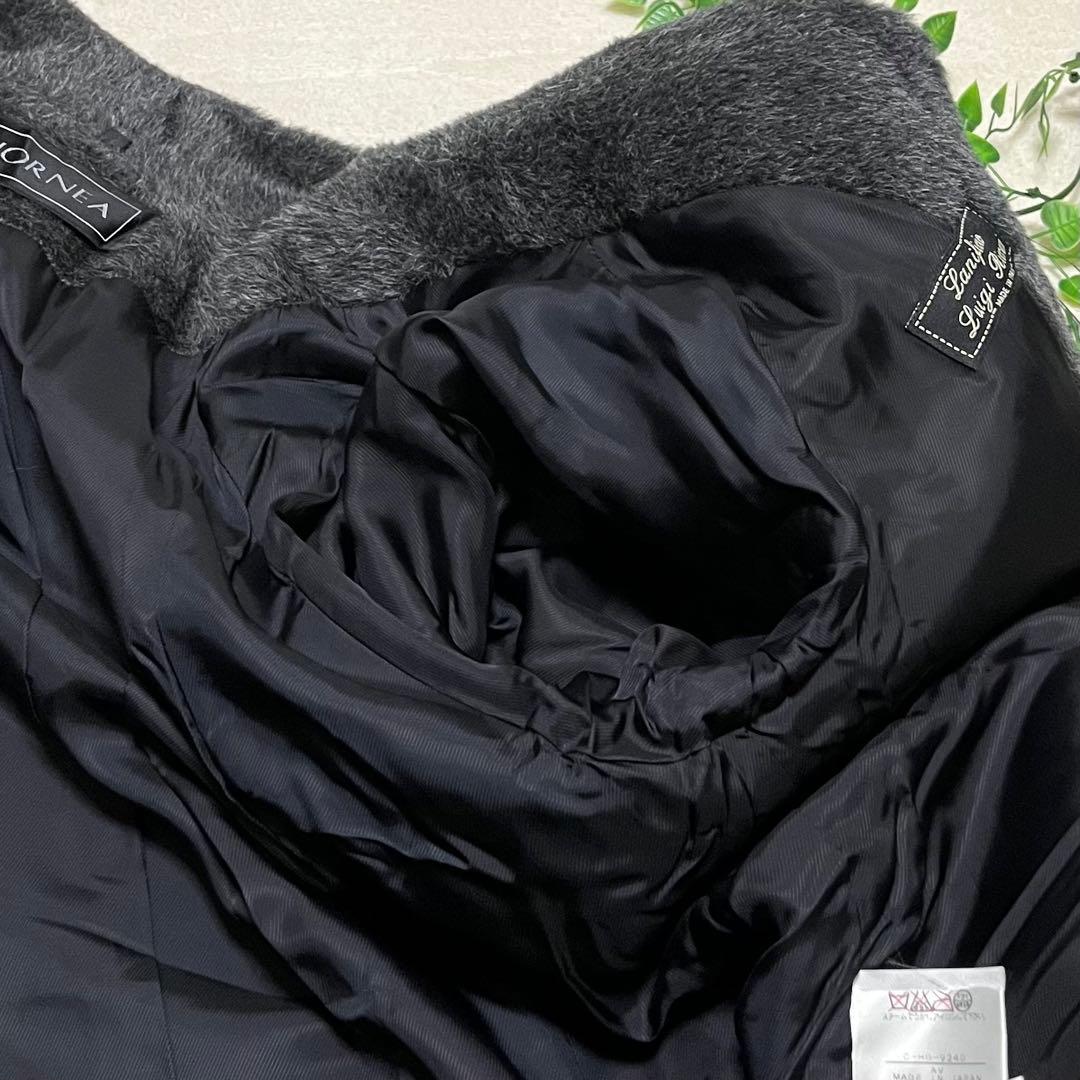 希少　日本製　アルパカ　マキシ丈　ロング　チェスターコート　ブラック