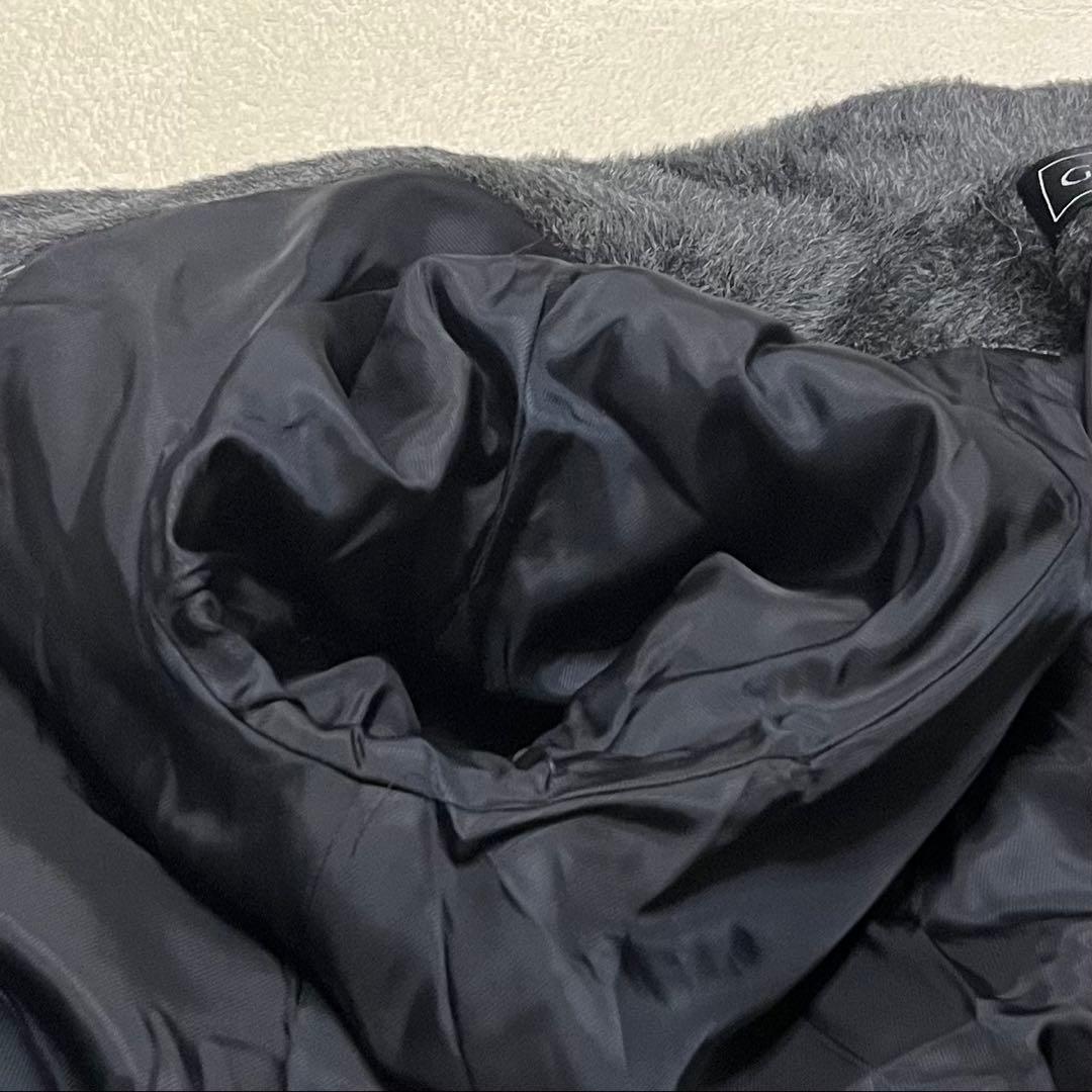 希少　日本製　アルパカ　マキシ丈　ロング　チェスターコート　ブラック