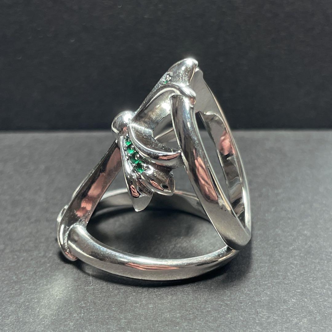 ノーブランド　クロス　インフィニティ　指輪　silver９２５　１８.５号