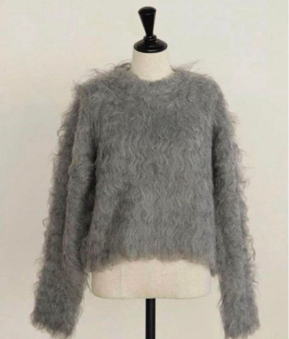 OHGA poodle knit グレー　プードルニット