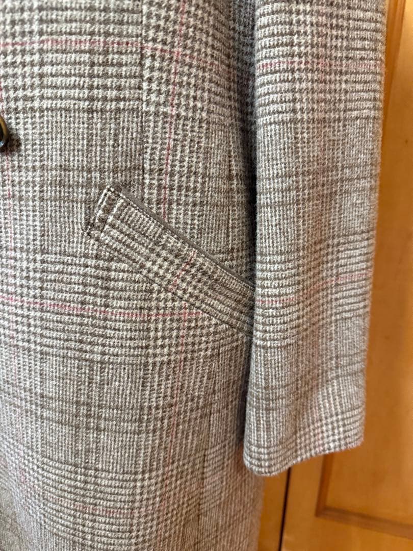 ニューヨーカー　コート　ジャケット チェック柄ダブル ブレストコート　13号