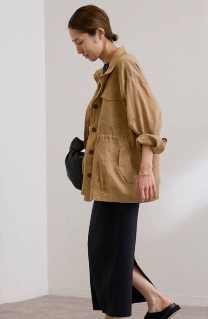 フレームワーク　ラミースタンドブルゾン　ベージュ