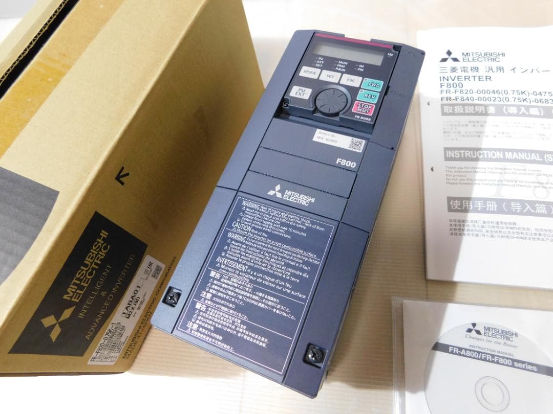 三菱　インバータ　FR-F820-0.75K-1　ＦＲ－Ｆ８２０－０．７５Ｋ－１
