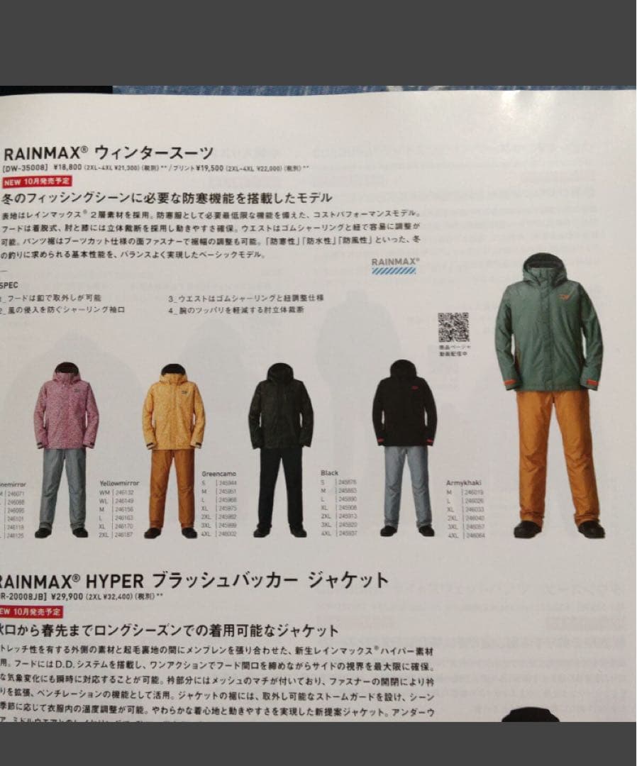 ダイワ 未使用RAINMAXレインマックスウィンタースーツ アーミーカーキ Ｍ