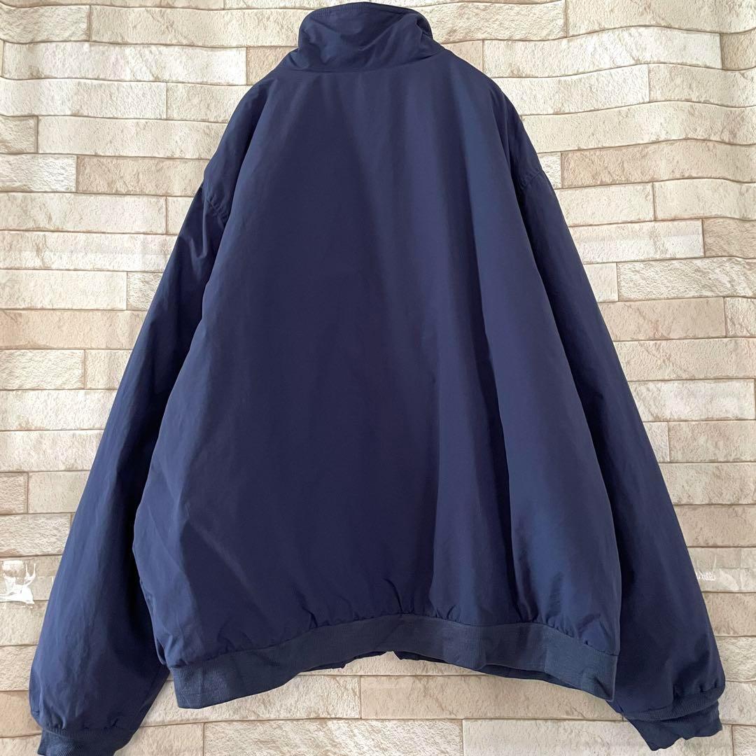 エルエルビーン ウォームアップジャケット 刺繍ロゴ 企業 シンサレート 紺 XL