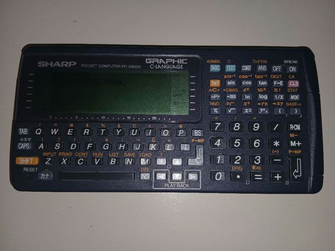 ポケットコンピュータ 希少マニュアル付SHARP PC-G850V 動作確認済