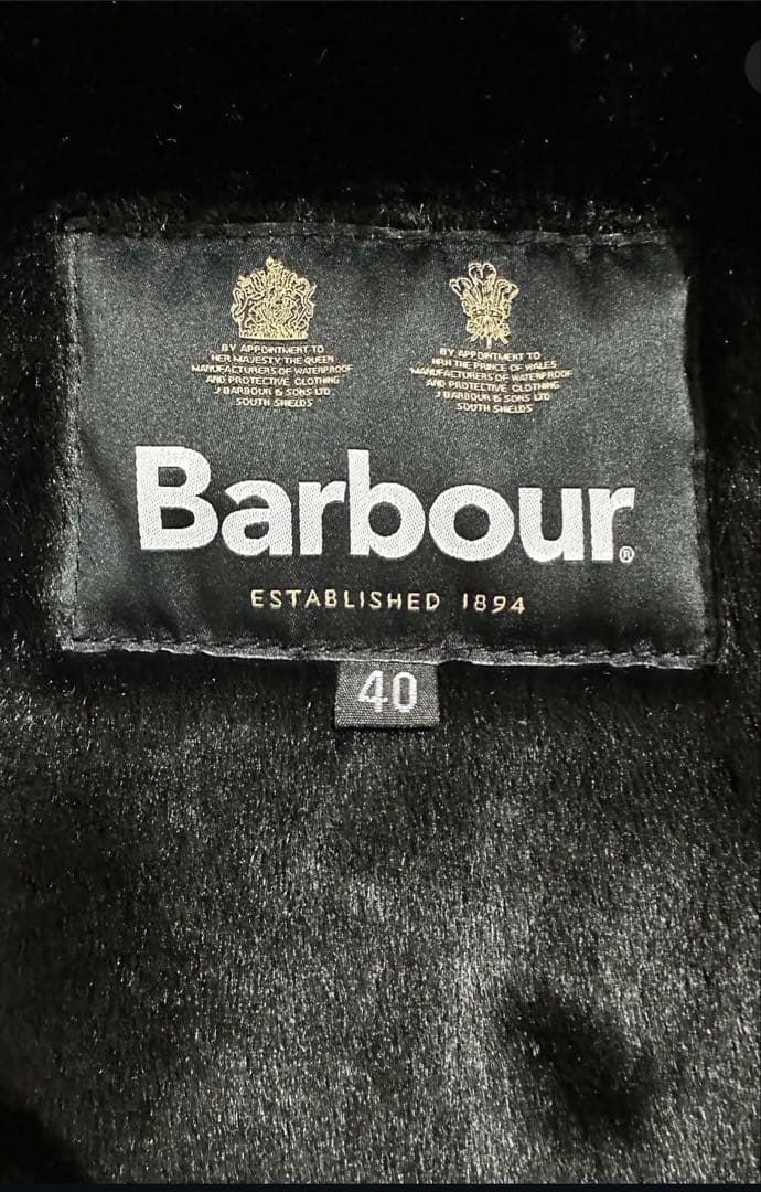 Barbour フロントジップファーライナー　40