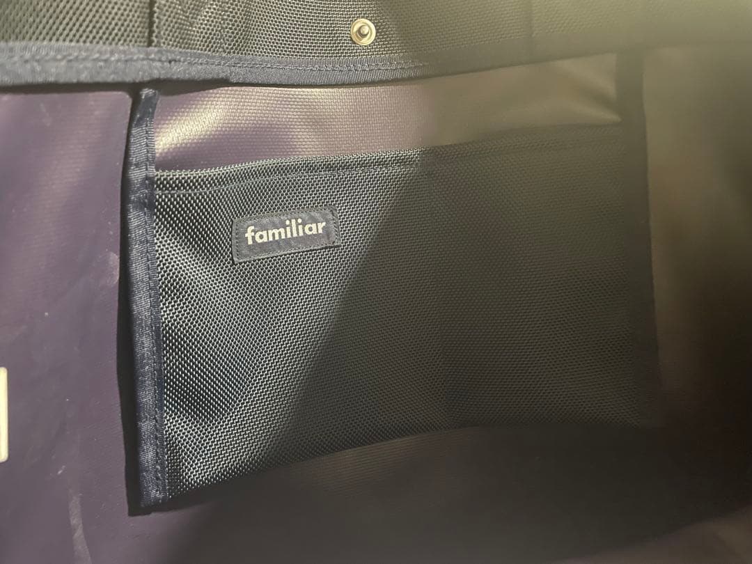 ファミリア　お受験　バッグ　ネイビー　トートバッグ　自立　小学校受験　サブバッグ