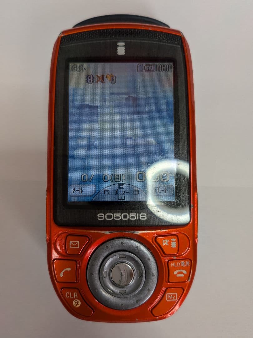 SO505iS オレンジ 赤 携帯電話 本体