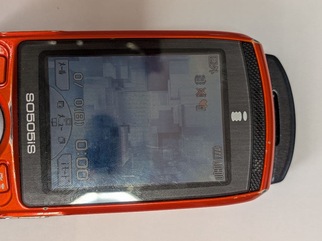 SO505iS オレンジ 赤 携帯電話 本体