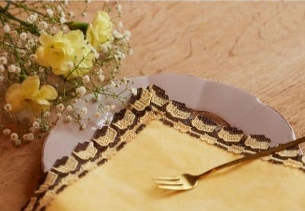 福砂屋×近沢レース店 コラボハンカチ 2枚