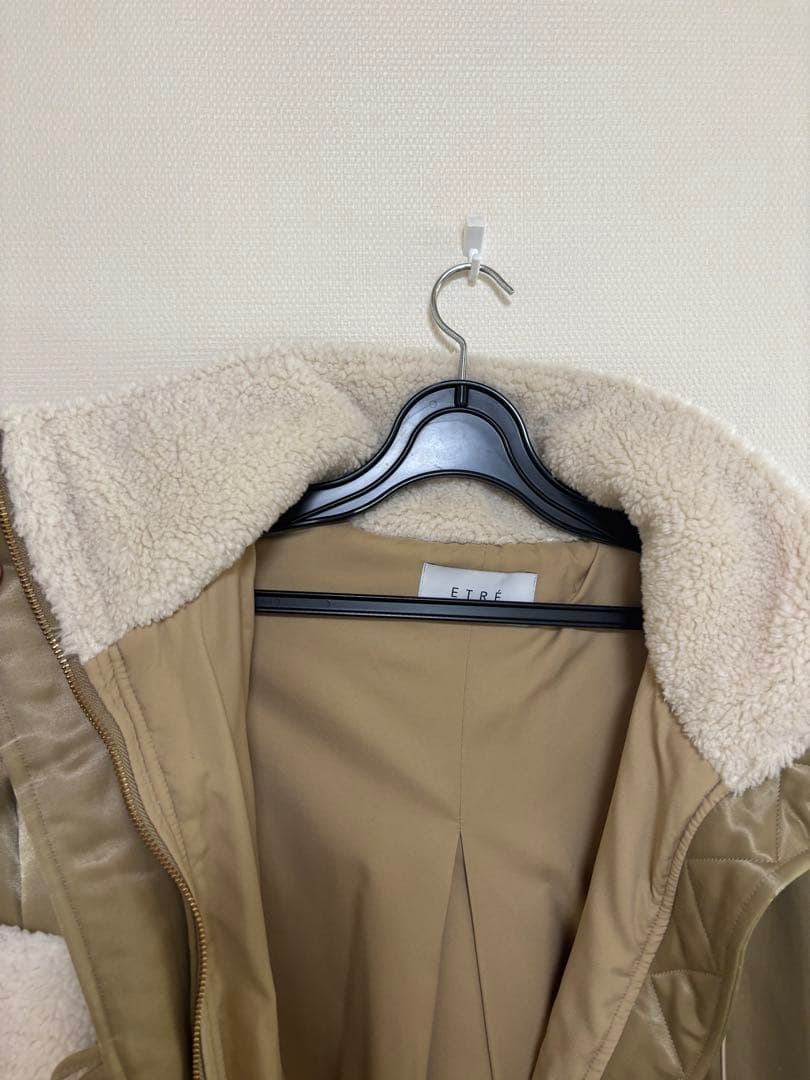 ETRE TOKYOミリタリーボアコート M ベージュ