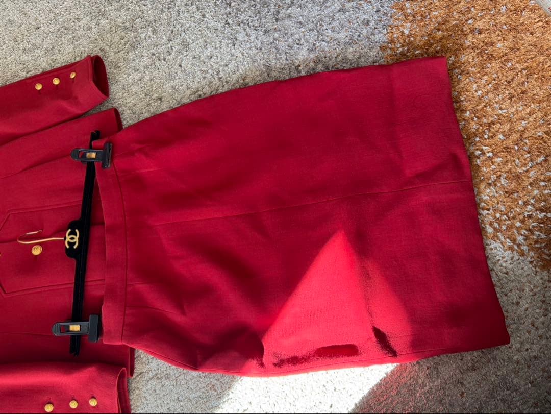 【未使用】CHANEL 96A ココボタン ヴィンテージ ウール セットアップ