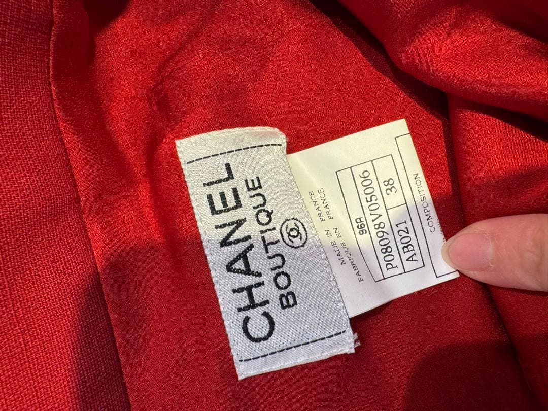 【未使用】CHANEL 96A ココボタン ヴィンテージ ウール セットアップ