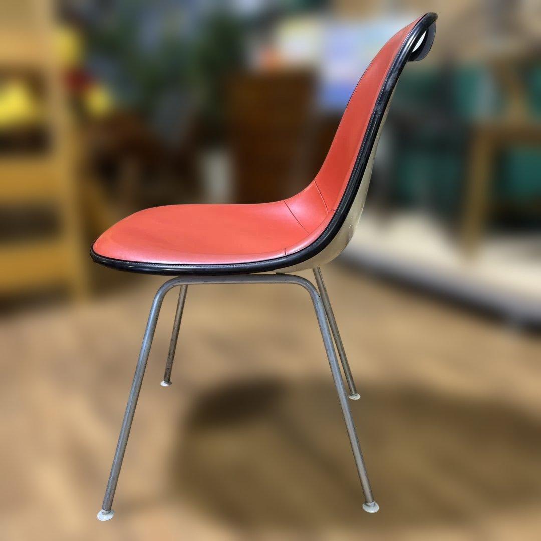 ハーマンミラー ヴィンテージ ナウガレザー サイドシェル チェア Hベース