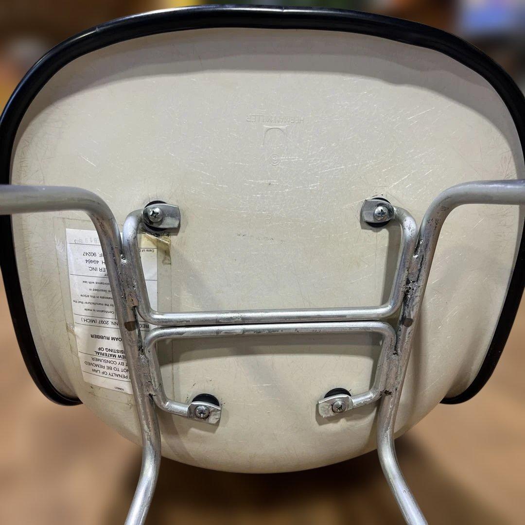 ハーマンミラー ヴィンテージ ナウガレザー サイドシェル チェア Hベース