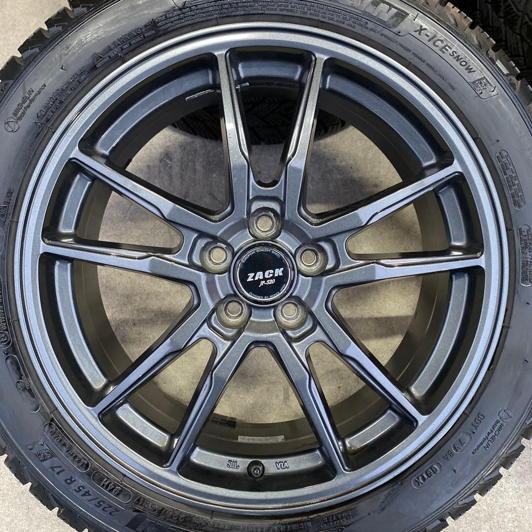 中古バリ溝ミシュランスタッドレスセット225/45R17 86、BRZ　カローラ