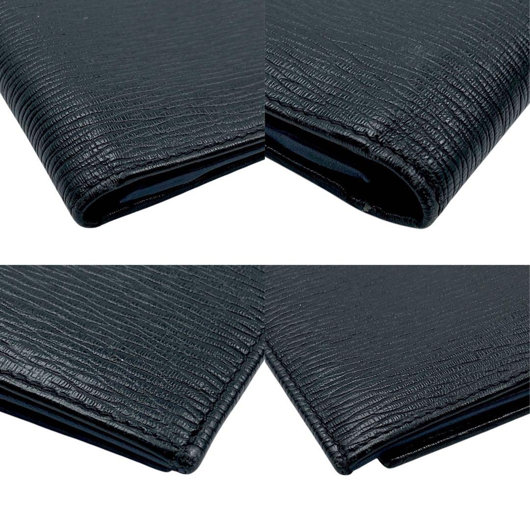 【極上美品】フェラガモ ダブルガンチーニ 金具 レザー 本革 ブラック 長財布