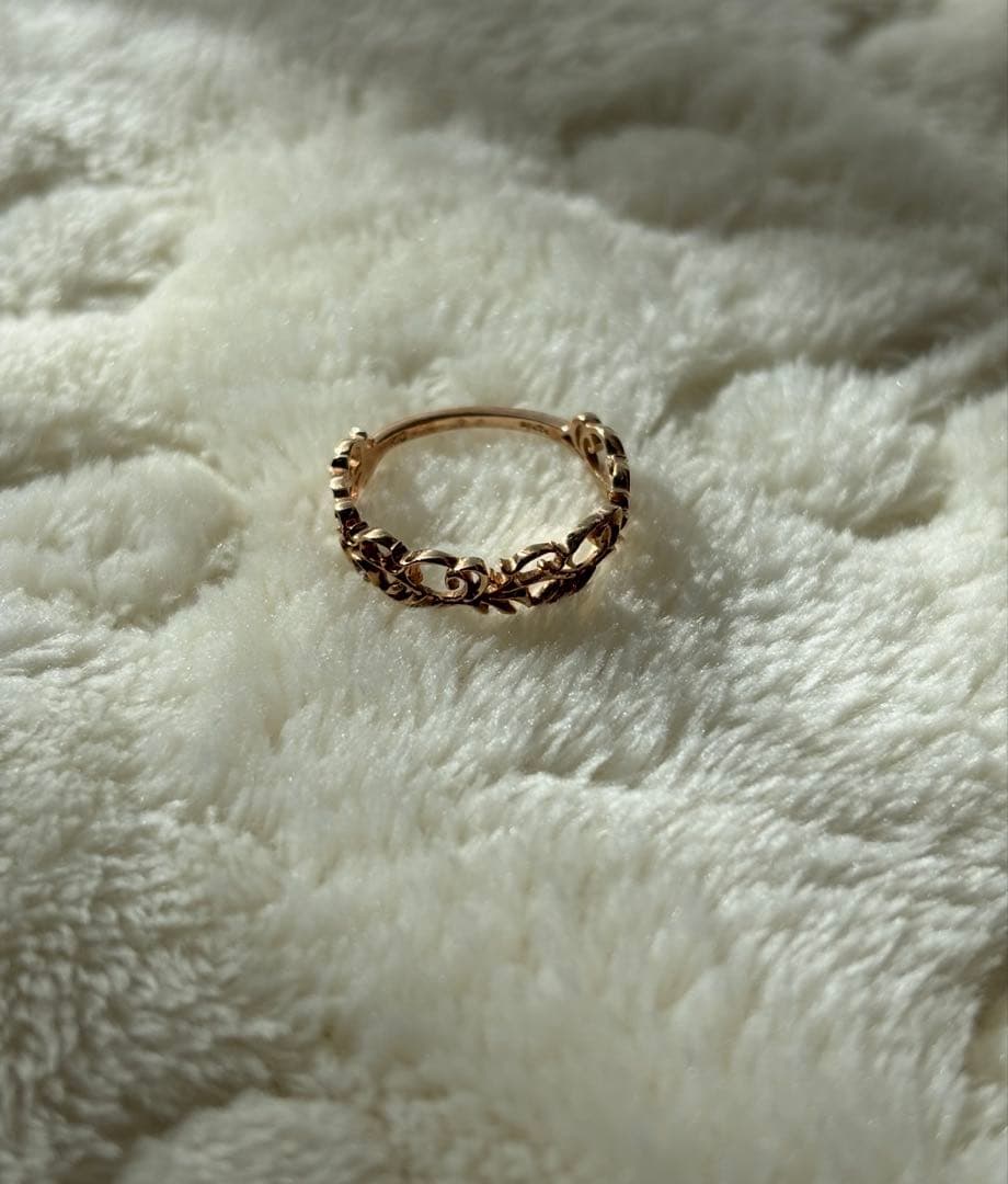 agete k10 オリーブモチーフ リング 9号