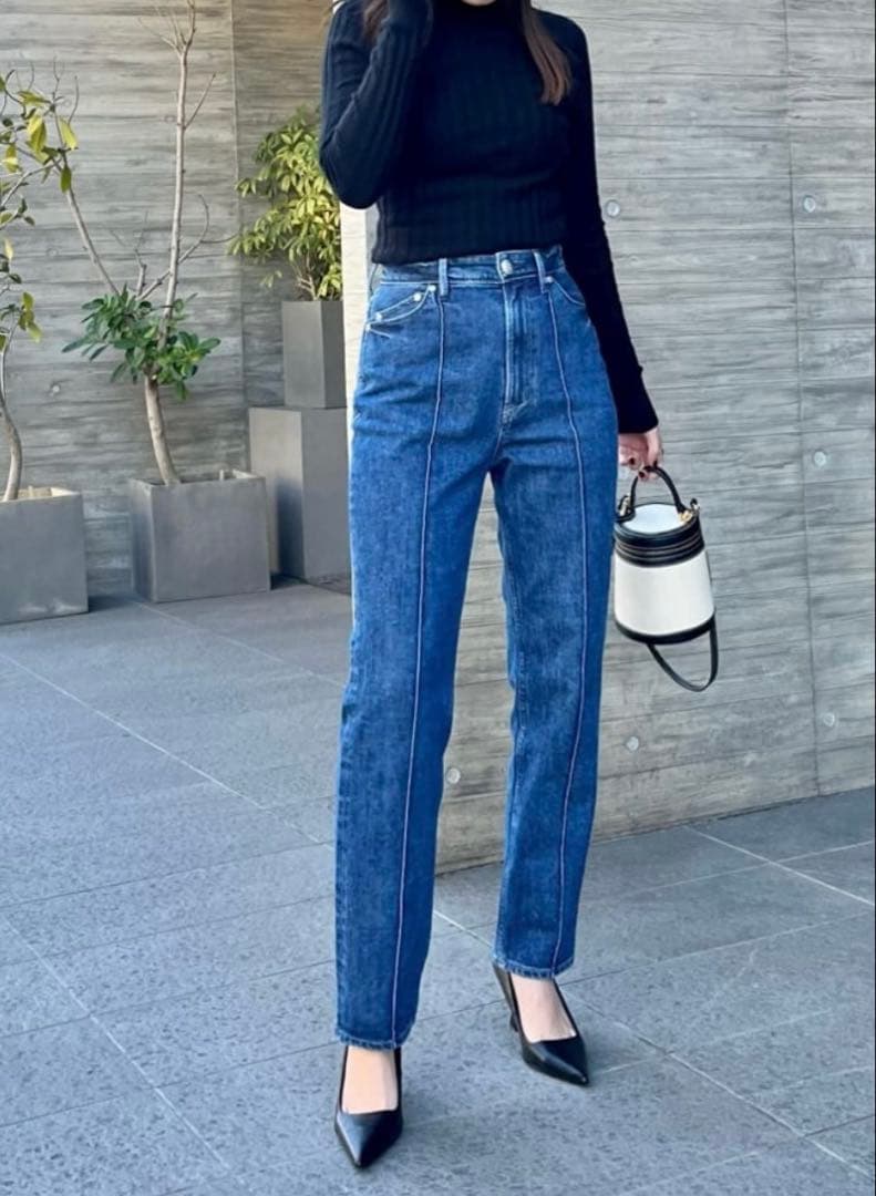 ★美品★ anuansxYANUK ピンタックストレート