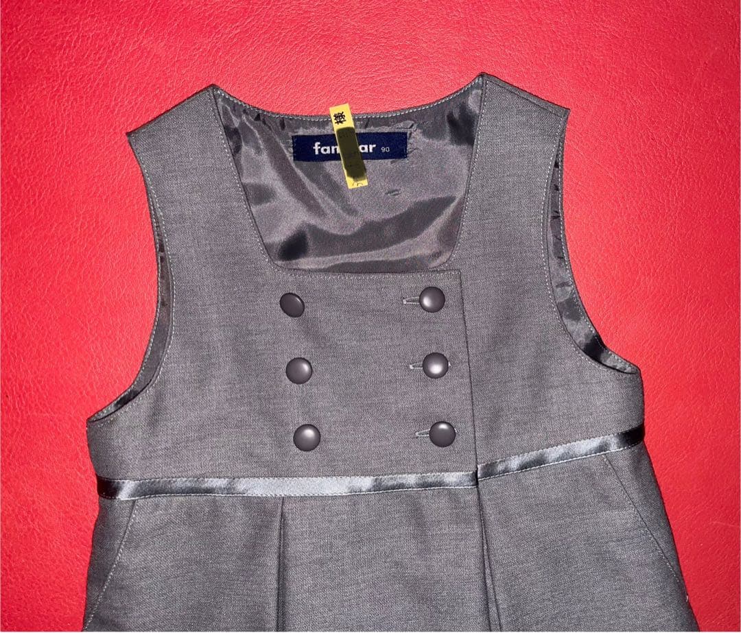 ★極美品★ ファミリア アンサンブル サイズ90 グレー