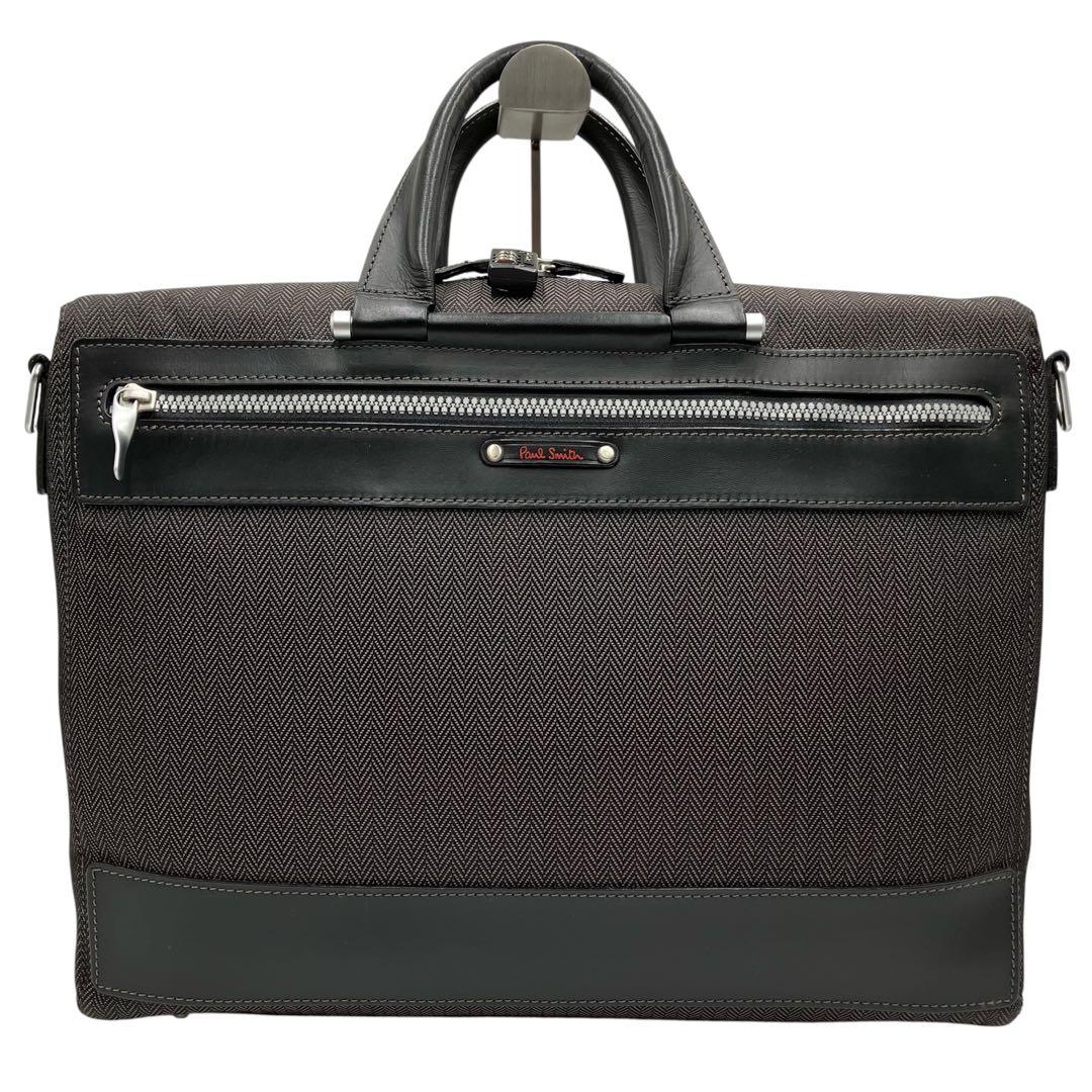 【極美品】 ポールスミス ace. コラボ ビジネスバッグ 2way 2層 鍵付