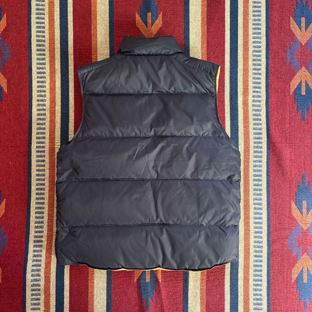ポロラルフローレン リバーシブルダウンベスト ネイビー×イエロー Lサイズ