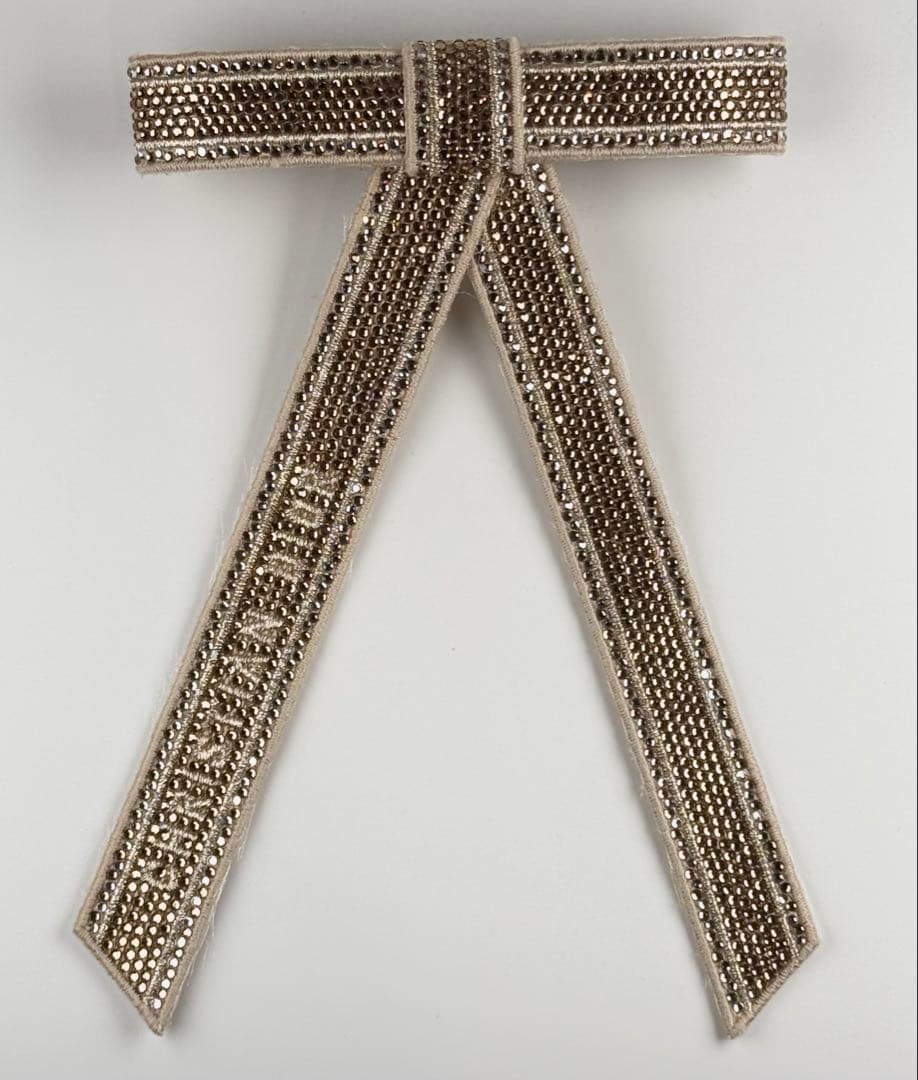 極美品✨Dior ディオール Dior Twist リボンバレッタ ゴールド